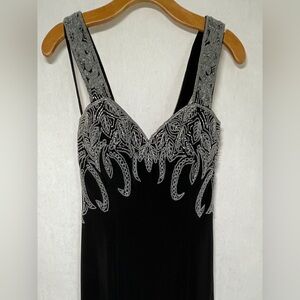 Oleg Cassini Black Maxi Sheath, Size 6